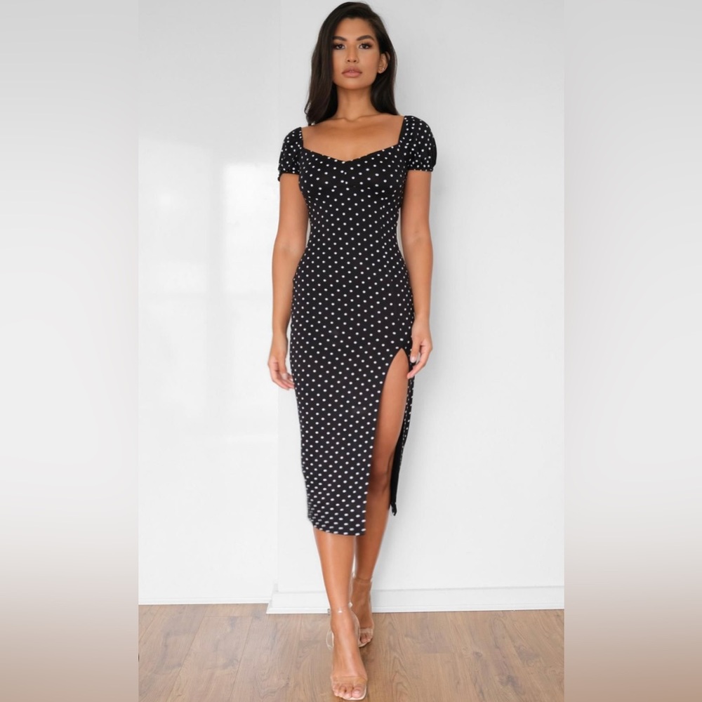 Polka Dot Midaxi Dress